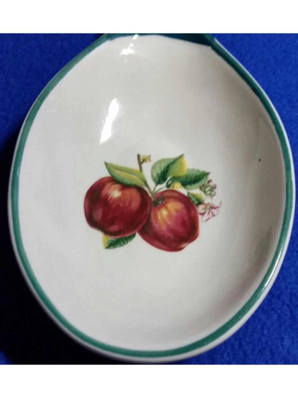 Casuals Apples Spoon Rest China Pearl Red Apples and Pink Blossoms Country